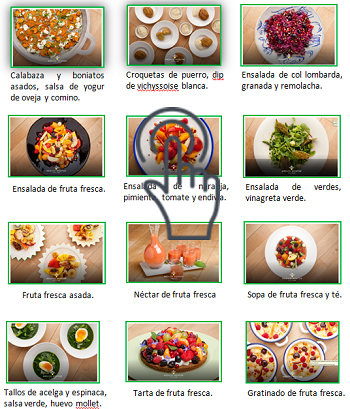 infografia sobre comida